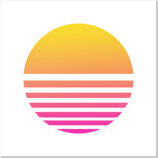 Vintage Sun Set 80's Posters and Art